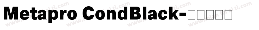 Metapro CondBlack字体转换